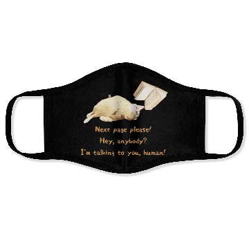 Discover Cat Lover - Next page please! Face Masks