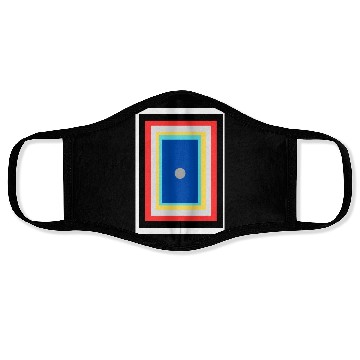 Discover White Minimalist Line Doodles Creative Page Bor Face Masks