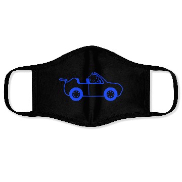 Discover Duck Car Driver Sport Car Fast Driving Vehicle Fun Face Masks