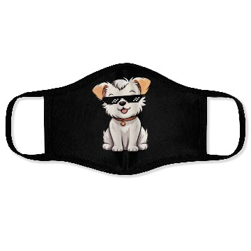 Discover Gold White Hand Drawn Running Cat Face Masks remov