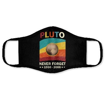 Discover Pluto Never Forget Tribute 1930-2006 Face Masks