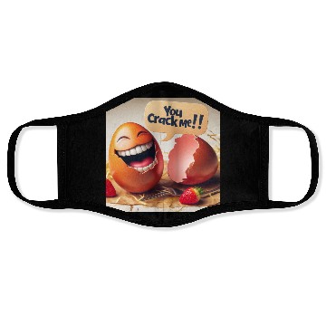 Discover A cracked Easter egg laughing with the caption Face Masks