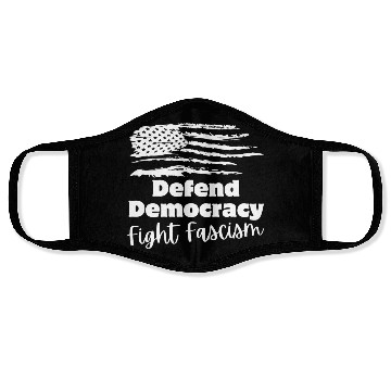 Discover Defend Democracy Face Masks