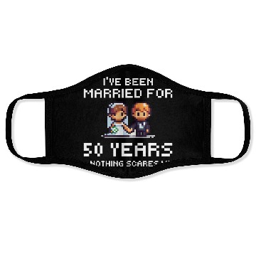 Discover Couples Married 50 Years - Funny 50th Wedding Anni Face Masks