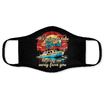 Discover Vintage Style on Back Yacht Rock Party Boat Face Masks