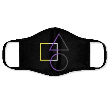 Discover Nonbinary Pride Shapes Triangle Circle Square Face Masks