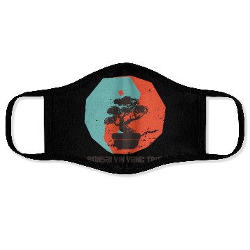 Discover Bonsai Yin Yang Tree Meditative Art Face Masks
