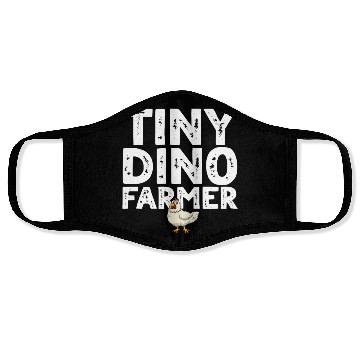 Discover Tiny dino farmer - Dinosaur Funny Dino Farmer Face Masks