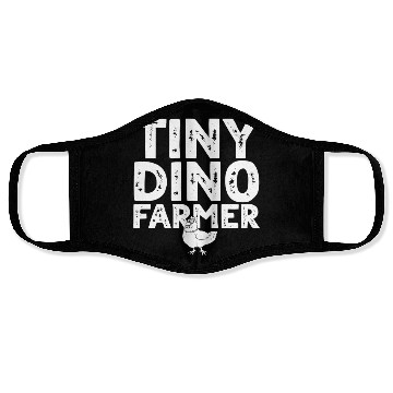 Discover Dino Funny Dinosaur Farmer - Tiny dino farmer Face Masks