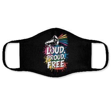 Discover Loud Proud Free Colorful Expression Face Masks