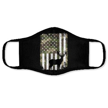 Discover Deer Buck Hunting Camo US Flag Hunter Camouflage Face Masks