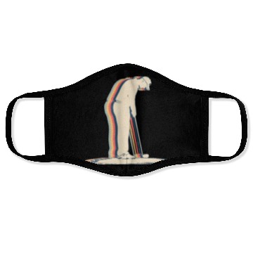 Discover Mini Golf Golfer Golfing Miniature Golf Retro Face Masks