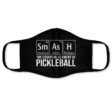 Discover Funny periodic table of the element Pickleball Face Masks