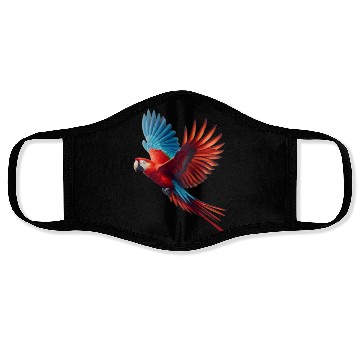 Discover macaw parrot Face Masks