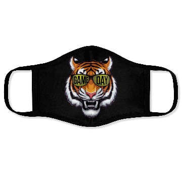 Discover Tiger Jungle Game Day Tiger Lover Jungle Spor Face Masks