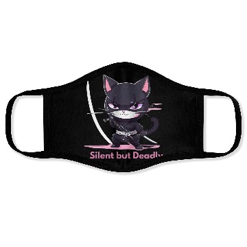 Discover Silent But Deadly – Chibi Ninja in Action Face Masks