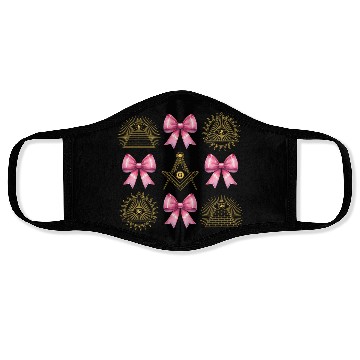 Discover Coquette Bow Square Compass Freemasonry Mom Face Masks