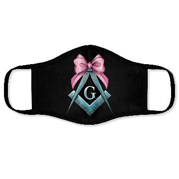 Discover Coquette Bow Square Compass Freemasonry Mom Face Masks