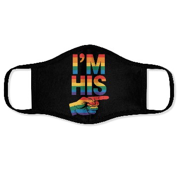 Discover I'm His Gay Couple Matching LGBTQ Pride Face Masks