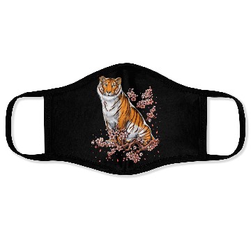 Discover Cherry Blossom Tiger Face Masks