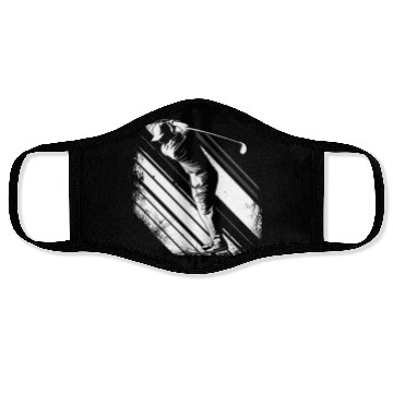 Discover Golfer Graphic Face Masks