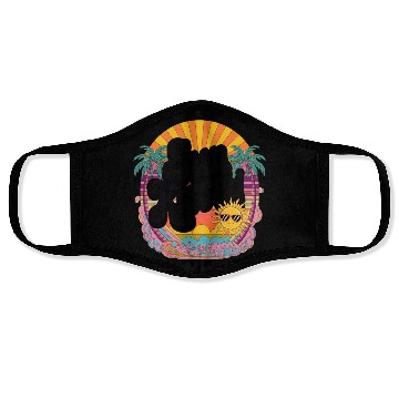 Discover Sun Kissed Retro Sunset Design Face Masks