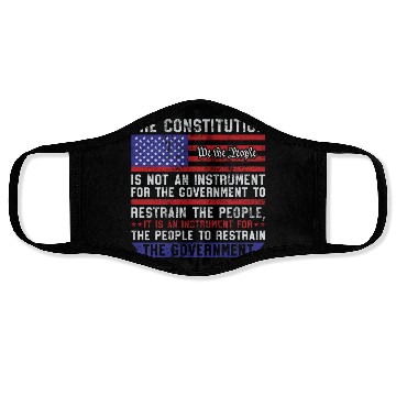 Discover The Constitution Is An Instrument US Patriotic Face Masks