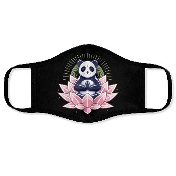 Discover Meditating Panda on Lotus Face Masks