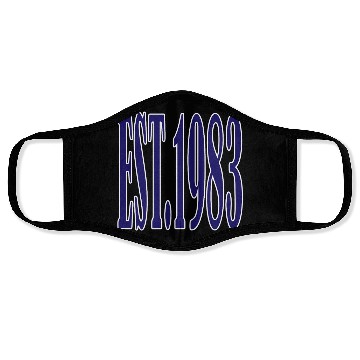 Discover EST. 1983 Blue & White Vintage Face Masks – Born