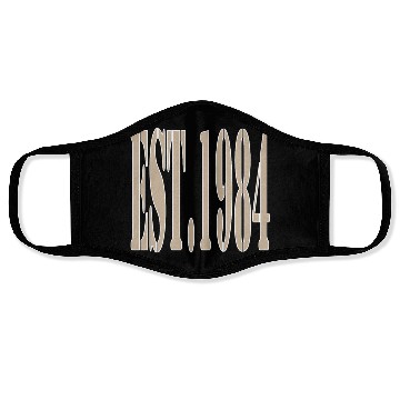 Discover EST. 1984 Face Masks – Classic Beige Birth Year Face Masks
