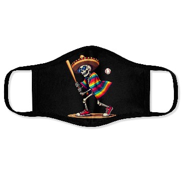 Discover Baseball Skeleton Fiesta Face Masks