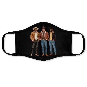 Discover Cowboy Black African American Rodeo Face Masks