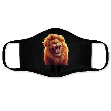 Discover laughing lion Face Masks