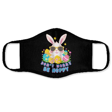 Discover Dont Worry Be Hoppy Easter Bunny eggs Face Masks
