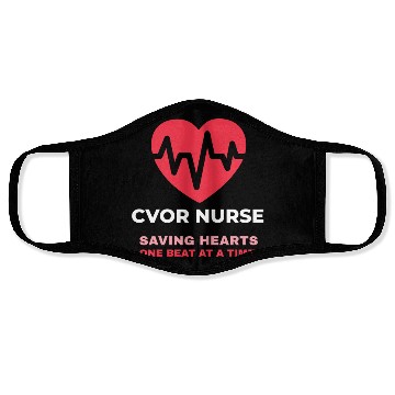 Discover CVOR Nurse: Saving Hearts - Pretty Nurse Design Face Masks