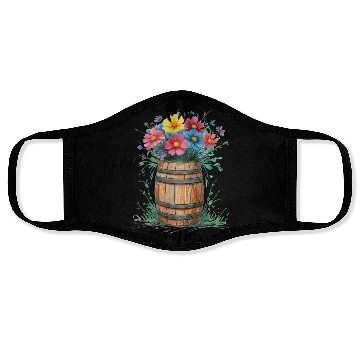 Discover "Rustic Blossom Barrel" Face Masks