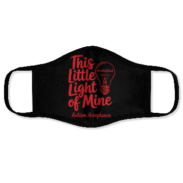 Discover This Little Light Autism Acceptance Graphic Face Masks