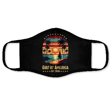Discover Retro Golf Of USA America Est 2025 American Flag Face Masks