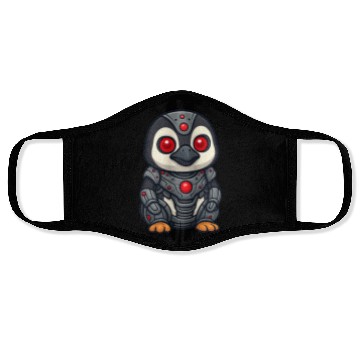 Discover Penguin Robot Cyborg Sci-Fi Future Vision Face Masks