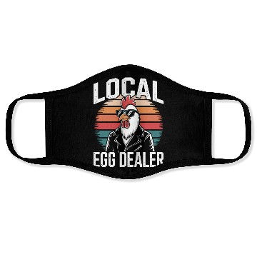 Discover Local Egg Dealer Easter Sunday Retro Vintage Face Masks