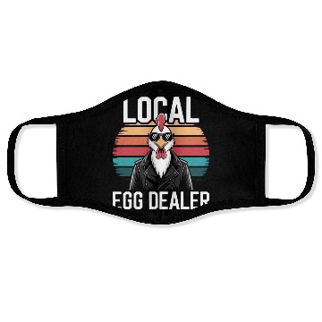Discover Local Egg Dealer Easter Sunday Retro Chicken Face Masks