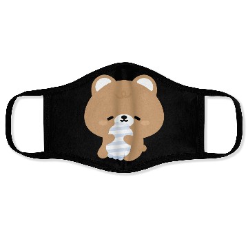 Discover Sleepy Brown Bear Face Masks