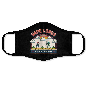 Discover Vape Lords: Cloud Warriors Retro Game Face Masks