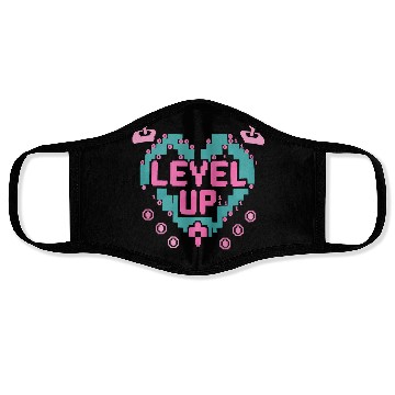 Discover Retro Gamer’s Code Pixel Heart Face Masks - Level Up