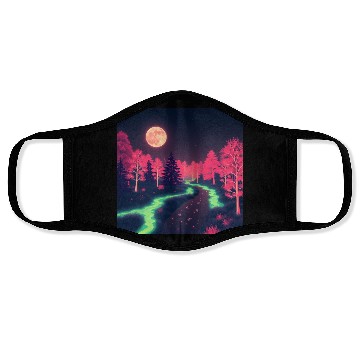 Discover Moonlit Alien Forest Face Masks