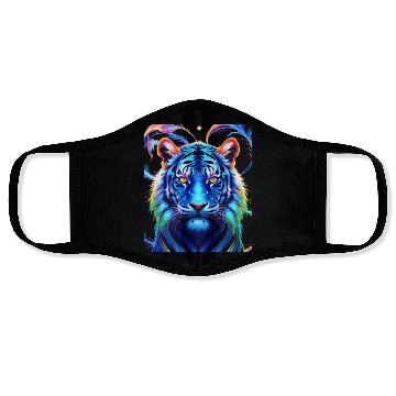 Discover Neon Jungle: Psychedelic Tiger Face Masks