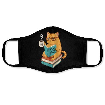 Discover Drink good coffee and read good books Face Masks