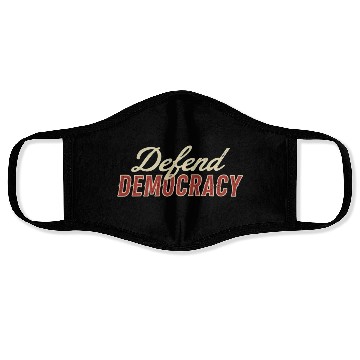 Discover Defend Democracy Face Masks
