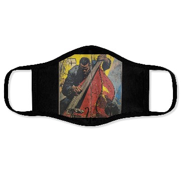 Discover Charles Mingus Double Bass Retro Superhero Comic Face Masks