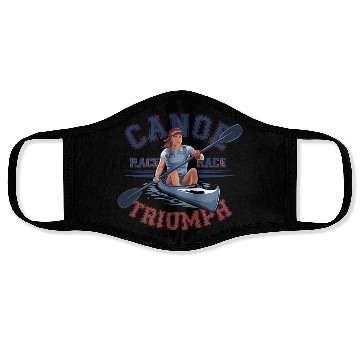 Discover canoe race triumph Face Masks